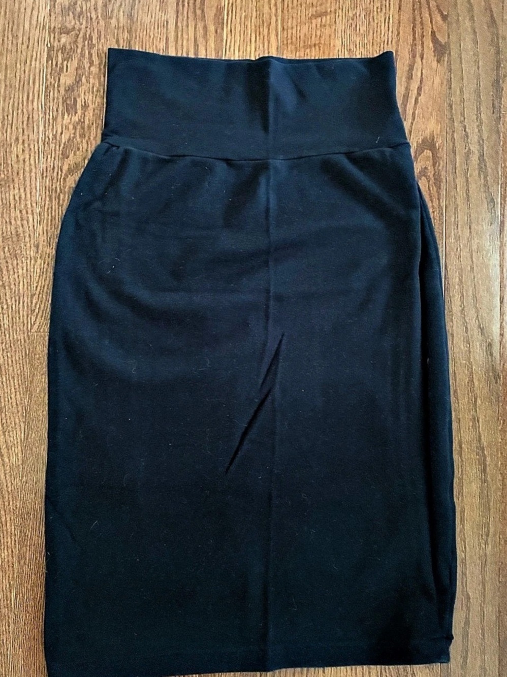 OG American Apparel High Waist Interlock Midi Skirt Black Size M Y2K Indie Sleaz
